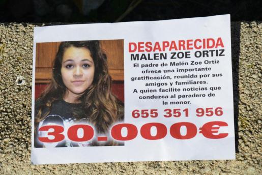 Cartel de la desaparecida Malén Ortiz