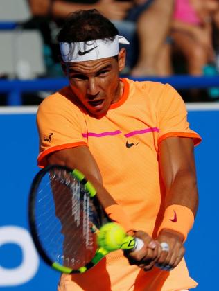 Nadal durante el encuentro ante Goffin.