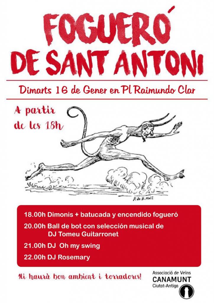 Canamunt enciende su 'fogueró' de Sant Antoni 2018 » Ferias y fiestas