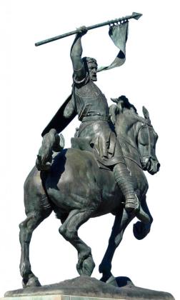 Estatua del Cid en la avenida del mismo nombre, en Sevilla.